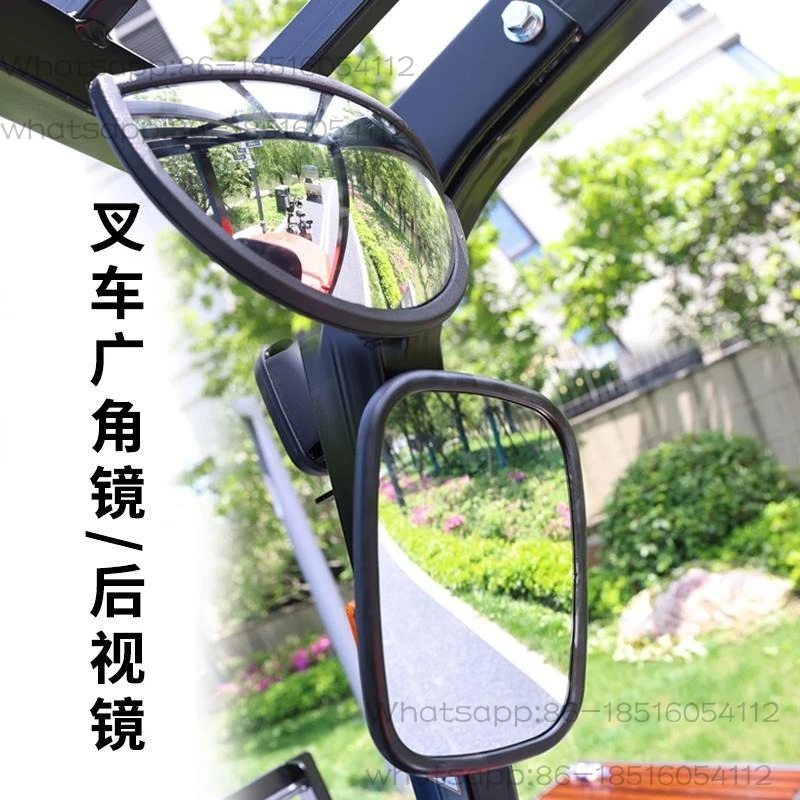 Forklift reversing mirror, reflector, curved convex mirror, wide-angle mirror bracket