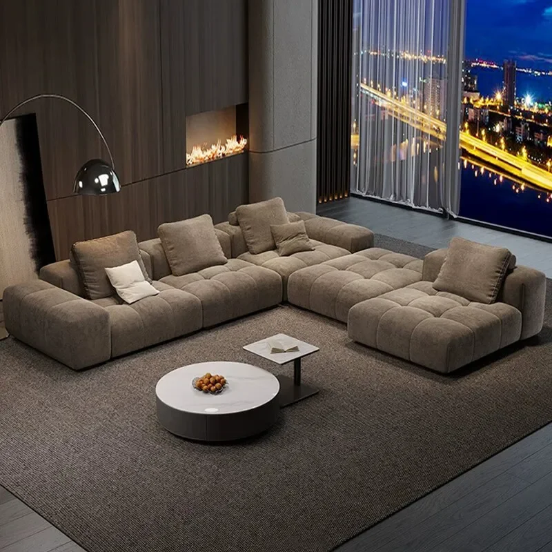 미니멀 픽셀 소파 가정용 거실 소형 아파트 모던 심플 직렬 모듈 패브릭 소파