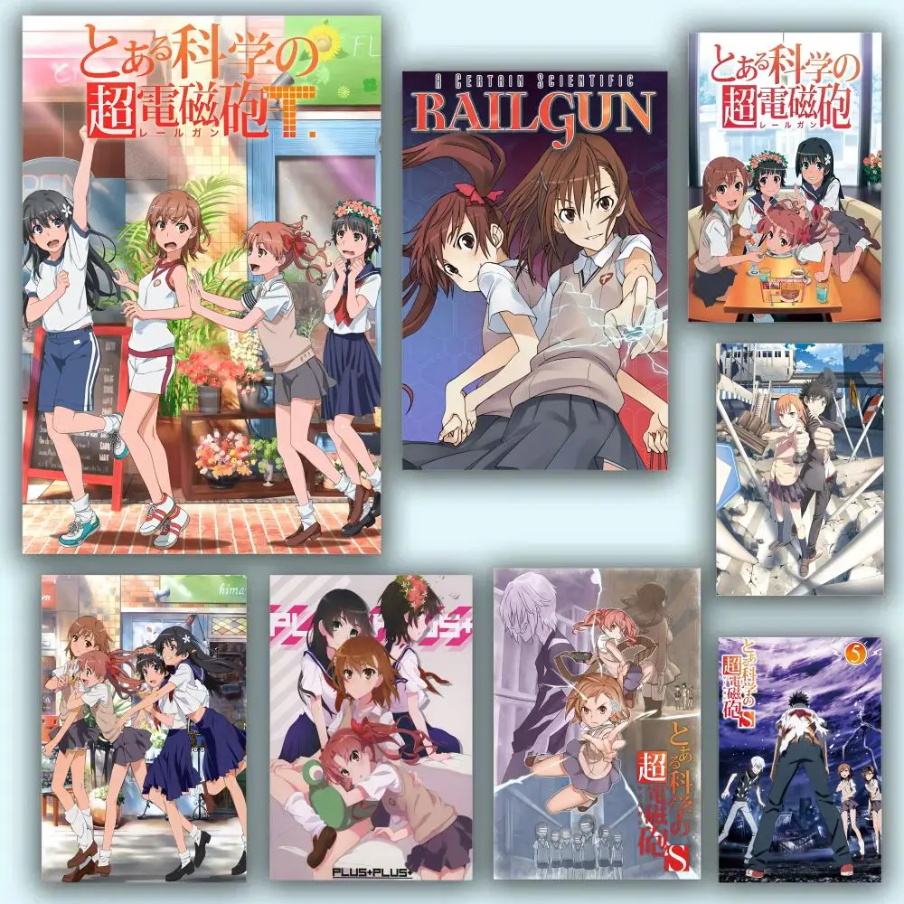 A Certain Scientific Railgun Painting Calligraphy Fade-Resistant Wall Art Print, Vibrant Non-Sticky Decor Poster For Home Bar,