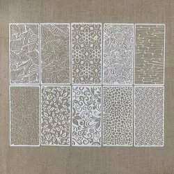 10Pcs/Set 24cm Flowers Leaves Texture DIY Layering Stencils Painting Scrapbook Coloring Embossing Album Decorative Template