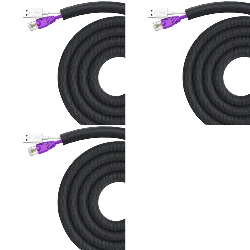 AT02-3X Dog And Cat Cord Protector 10Ft-3/8Inch,Flexible Cable Sleeve For Easy Cord Management
