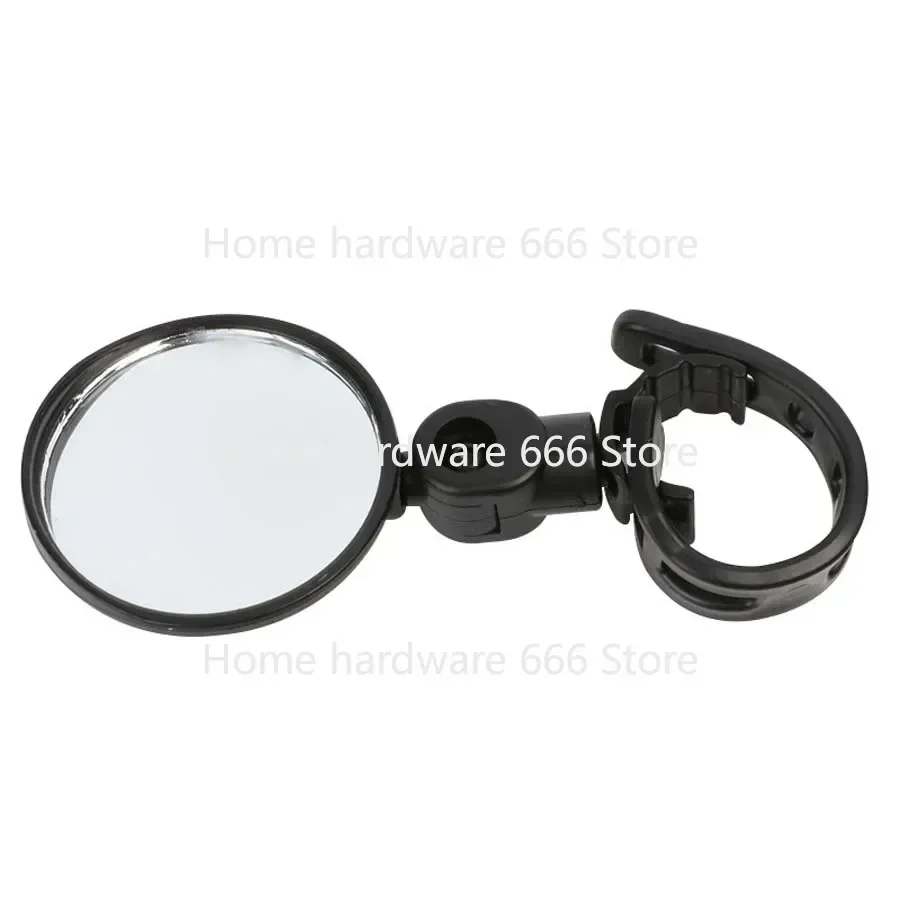 Bicycle Rear-View Mirror, Wide-Angle Convex Mirror, Monocycle Mirror, Mountain Bike, Silicone Handle, 1Pc