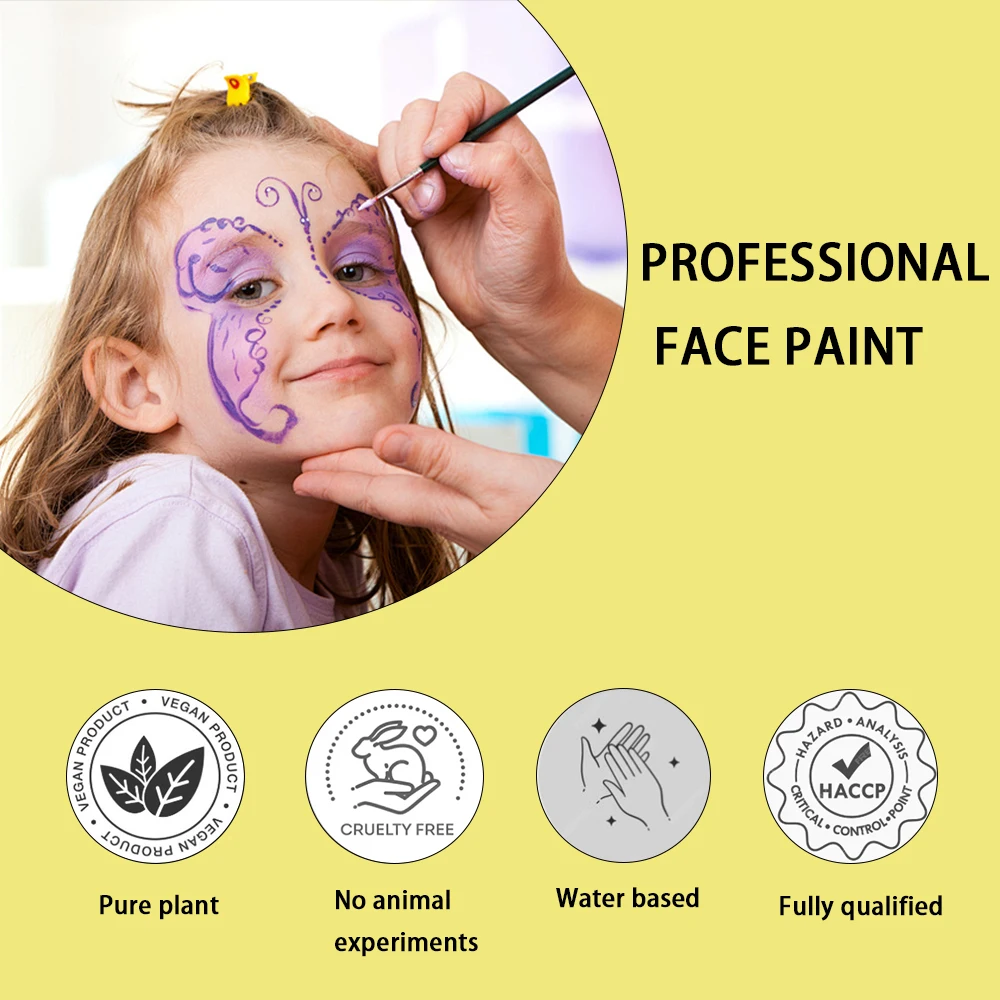 Face Paint Kit Water Based Non Toxic Face Paint Palette with 54 Colors  Professional Body Face Paint kit For Party ﻿