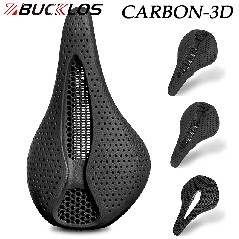 Bicycle 3D Printed Saddle Full Carbon Bicycle Seat Cushion 143MM 155MM 3D Road Bike Saddle Ultralight Carbon MTB Seat Bike Part