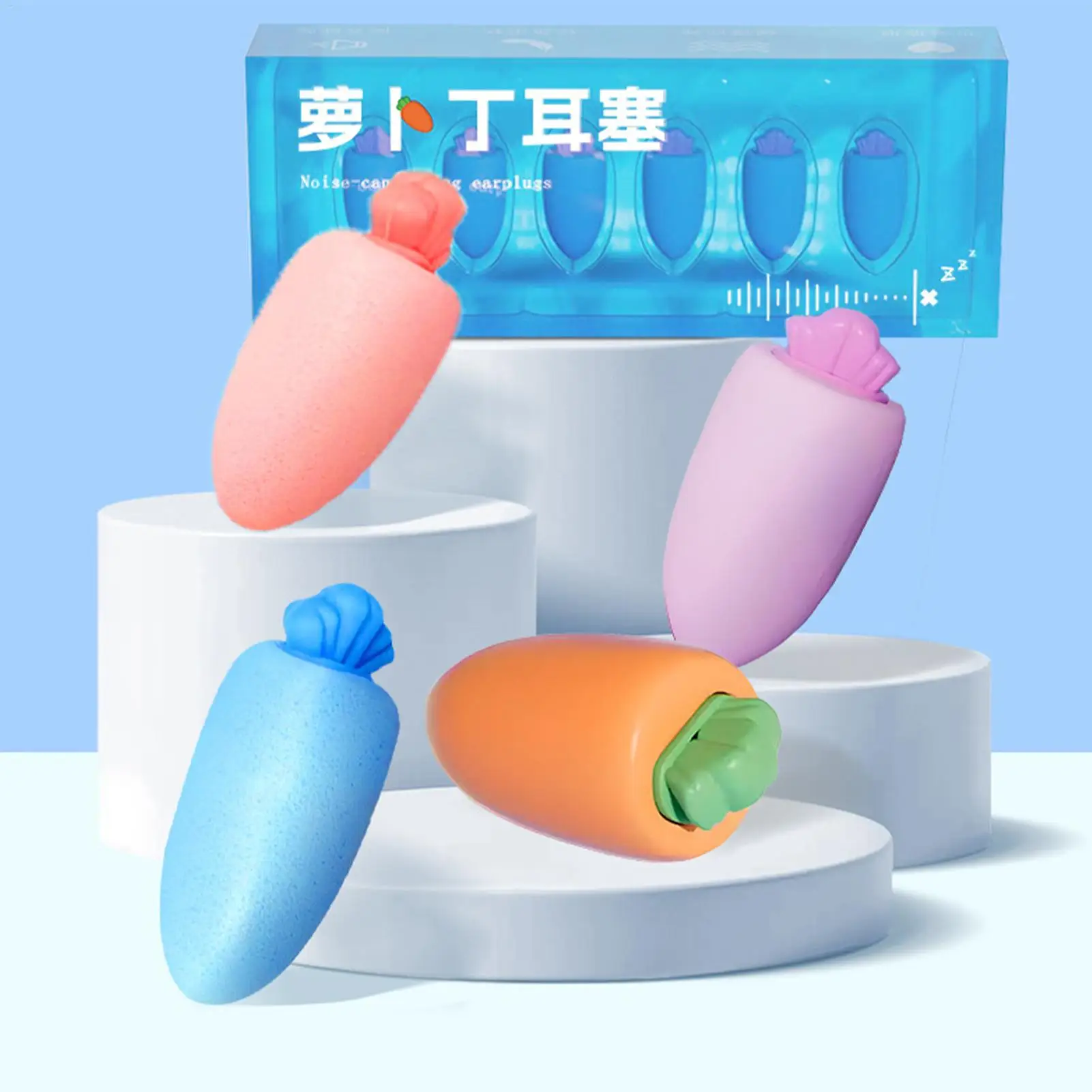 

Ear Plugs For Sleeping 6 Pieces Foam Earplugs For Sleeping Noise Cancelling Waterproof Soft Hearing Protection Carrot Shape