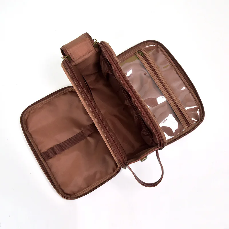 Neceser multiusos impermeable para hombre y mujer, bolsa de viaje para maquillaje, herramientas de baño, organizador de cosméticos