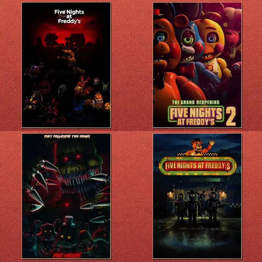 F-Five أفلام N-Nights في Freddys-TV سلسلة ملصق مقاوم للماء HD الفن لزجة جدار غرفة نوم المنزل الديكور الجمالي الهدايا