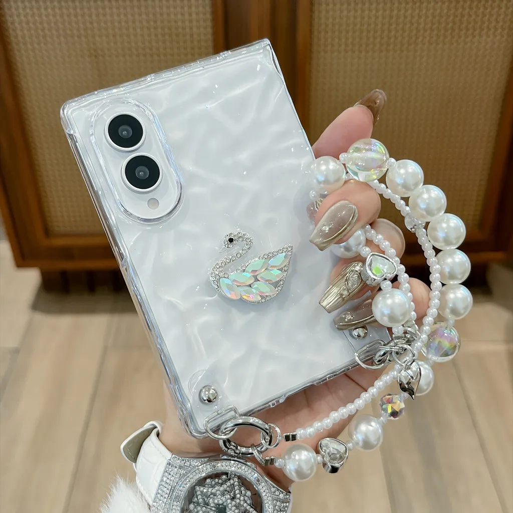 Transparent Case For Samsung Galaxy Z Fold 8 Wide Fold8 Wide Fold 8 Ultra Fold8 Ultra Fold 7 6 Shockproof Cover With Chain