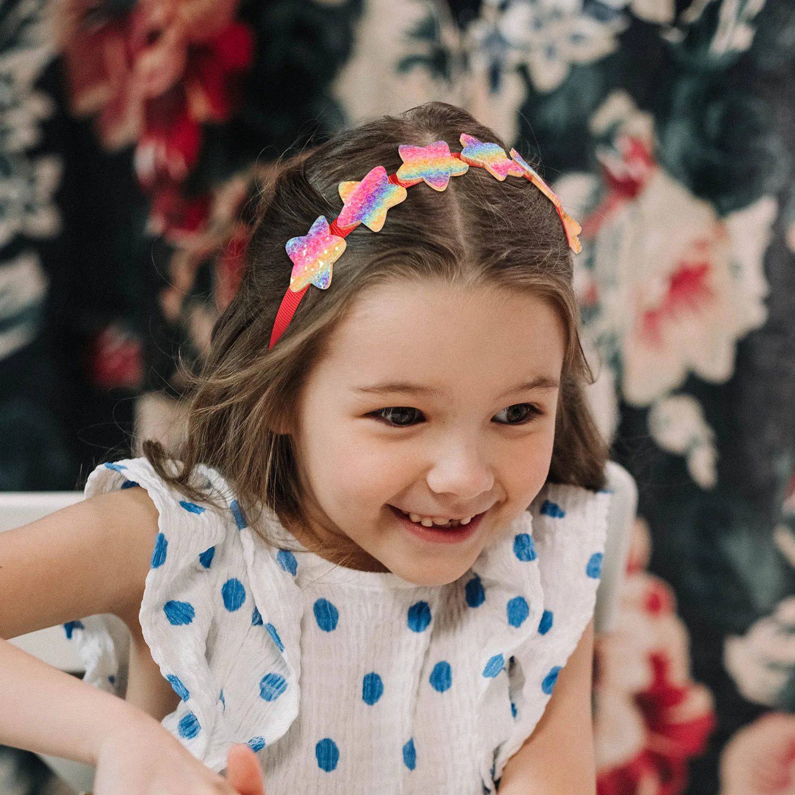 

6 Pcs Children Headbands Sequin Cloth Loving Heart Hair Accessories Party Cosplay Girl Headdress Kids Creative Photo Props Gift