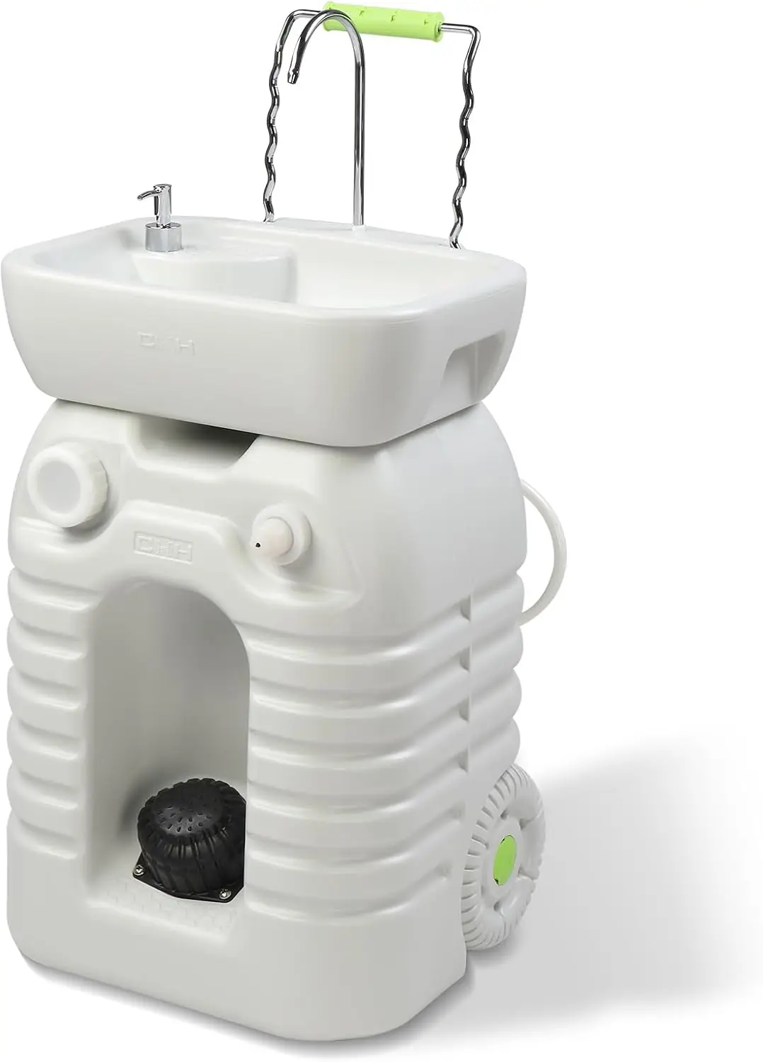 45L Upgraded Portable Sink, Rolling Hand Wash Basin Stand, Towel Holder, Soap Dispenser, Built In Wheels, Outdoor Garden Camping Worksite RV Washroom Station