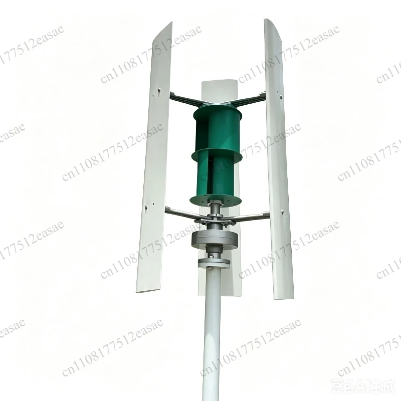 Low Noise High Power Vertical Wind Turbine Generator, 5KW 3 Phase Alternator 24V 48V Off Grid Windmill for Home Use