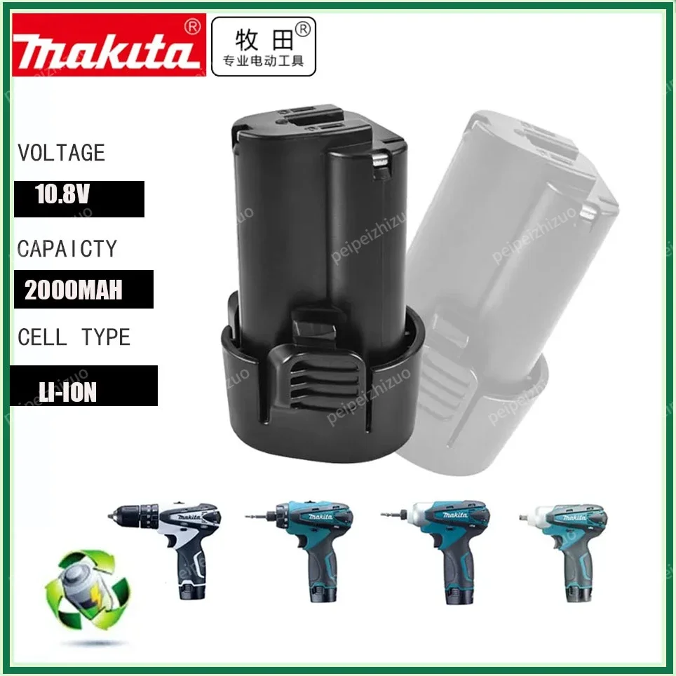 3.0Ah BL1013 10.8V Li- ion rechargeable battery replacement  Makita Power Tools BL1014 TD090D DF030D DF330D MUS052D