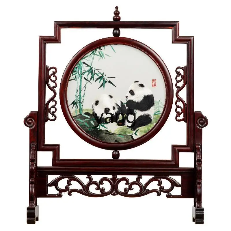 LTT handmade double-sided panda embroidery new Chinese high-end Chinese style special gifts