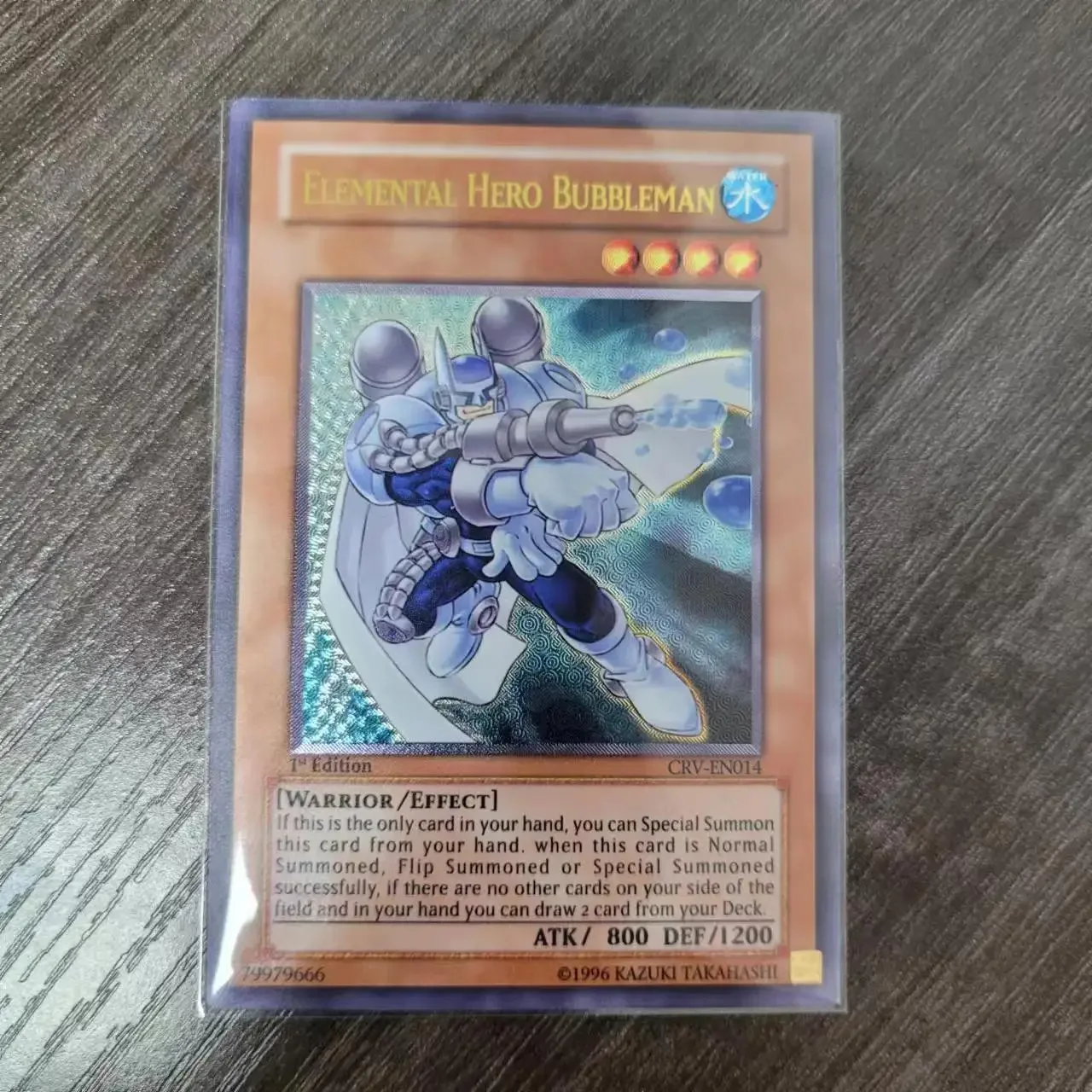 Yu Gi Oh Ultimate Rare CRV-JP014/Elemental HERO Bubbleman Children's Gift Collection Card Toy (Not original)