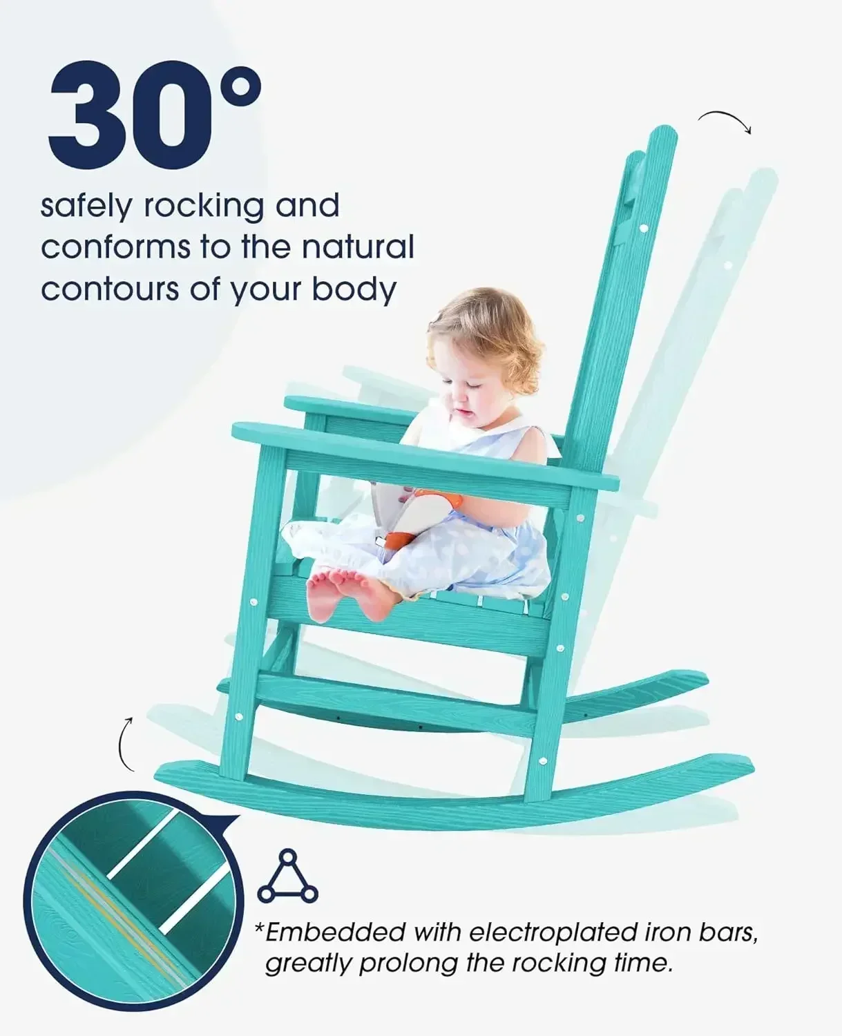 

[Discounted Price, Hot Sale!]Outdoor Patio Rocking Chair, Aruba