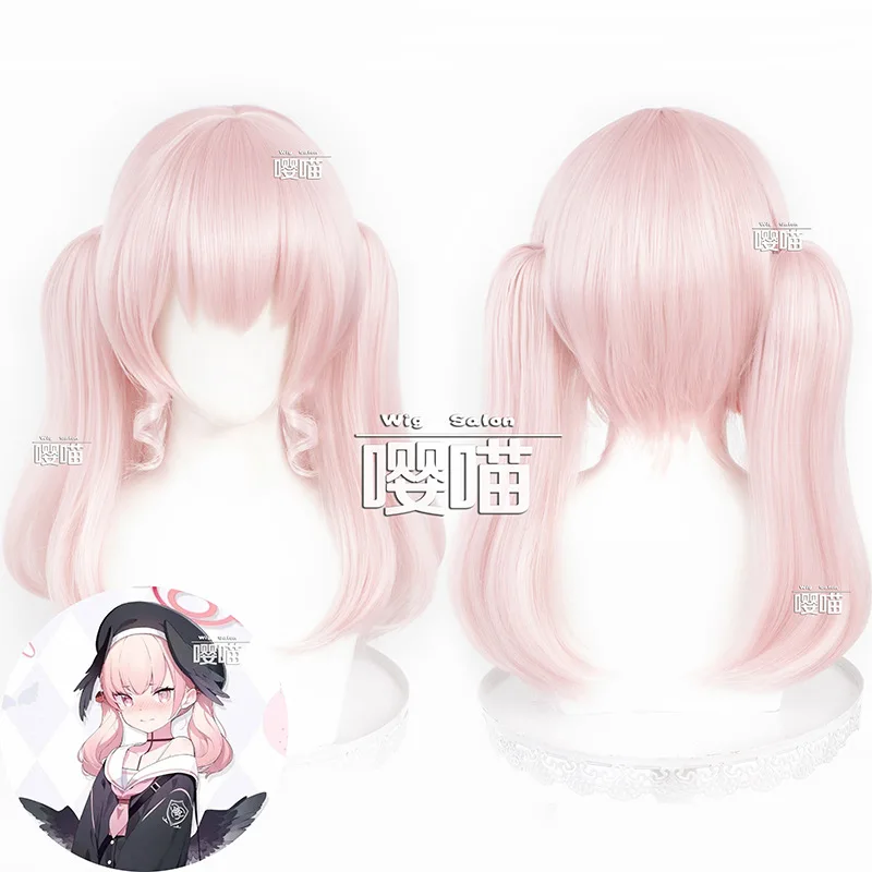 

Game Blue Archive Shimoe Koharu Ponytail Pinkl Парик Косплей Термостойкие синтетические волосы Хэллоуин Вечеринка Карнавал + Бесплатная шапочка для парика