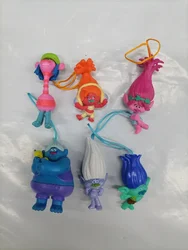 Genuine Trolal Cute Doll Cartoon Mini Figure Model Keychain Bag Purse Pendants Ornaments Children Girls Present