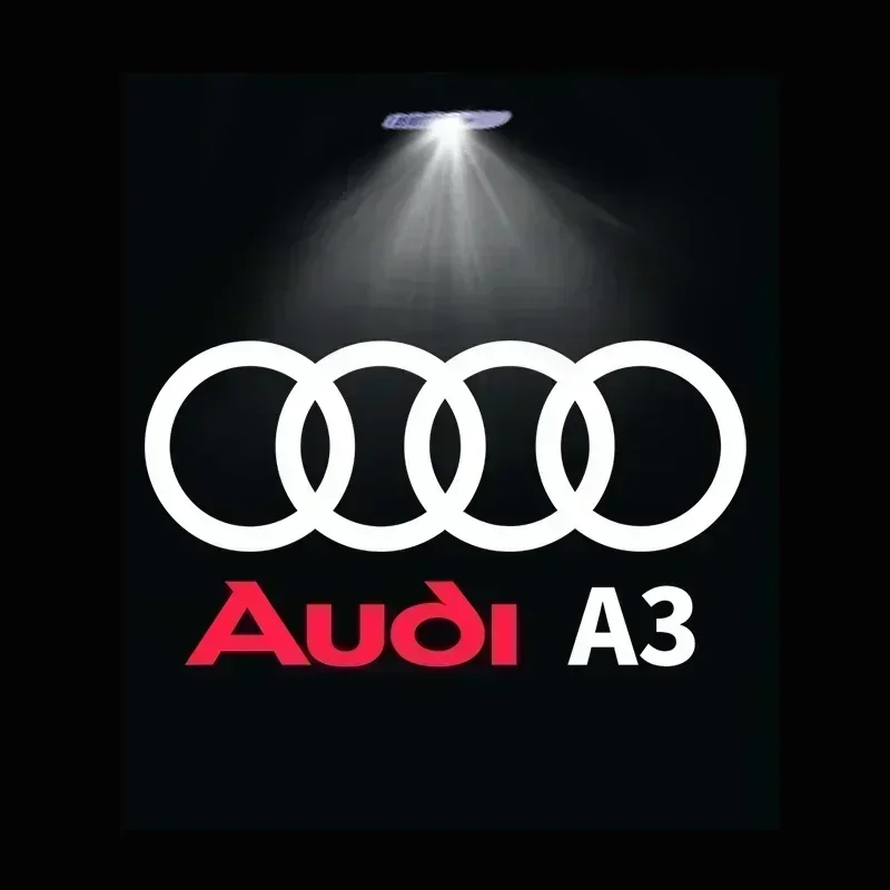 2er-Set LED-Logo-Willkommensbeleuchtung für AUDI Modelle S3 S4 RS S6 S5 S7 S8 A3 A4 A5 A6 A7 Q3 Q7 quattro Projektor Schatten-Geisterlampe