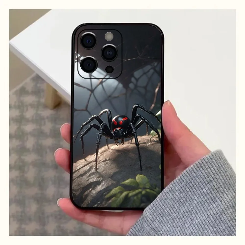 Cool Scorpion Spider Phone Case For Apple iPhone 15,14,13,12,11,Pro,X,XS,Max,XR,Plus,Mini Soft Black Cover image 3