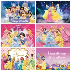 Princess Snow White Backdrop Enchanted Forest Snow White and The Seven Dwarfs Party Background for Girl First Birthday Princess