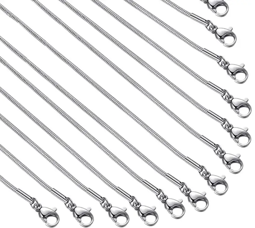 10 Meter Lot Wholesale Price Fashion Stainless Steel 3mm Round Snake Chain Jewelry Findings /Marking Chain Diy Jewelry