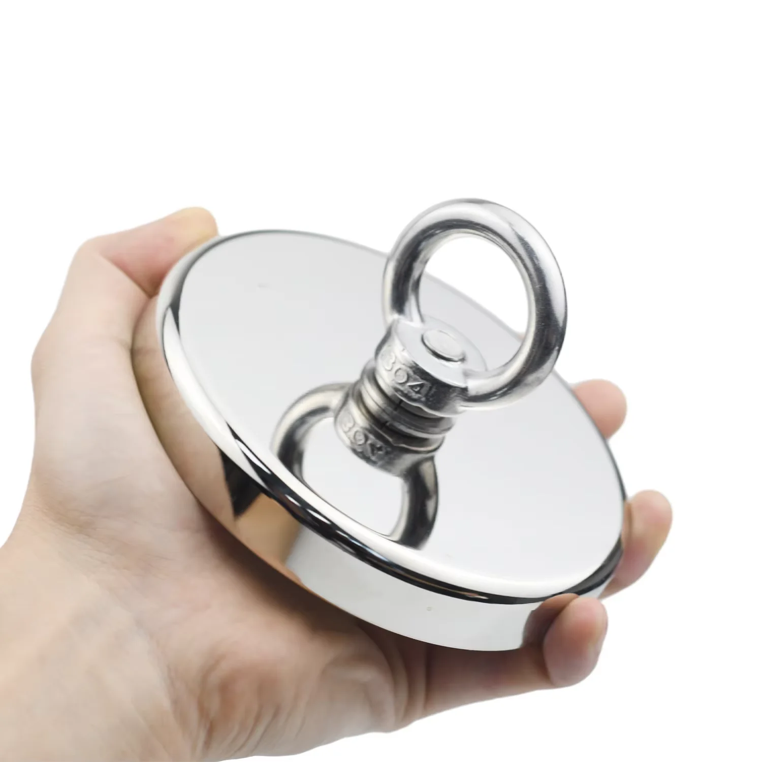 D42/48mm Super Strong Neodymium Fishing Hook N35 Heavy Duty Rare Earth Neodymium with Countersunk Hole Eyebolt Salvage Magnetic