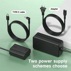 LP-E6 LP E6 E6N Dummy Battery ACK-E6 DR-E6 Type-C/AC Power Adapter for Canon EOS 5D Mark II III 5D2 5D3 6D 7D 60D 60D 70D 80D