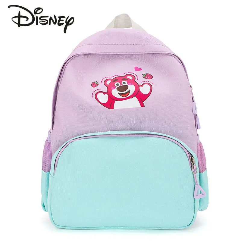 Disney Strawberry Bear New Children's Backpack Fashion High Quality Student School Bag Cartoon Casual Lightweight Backpack