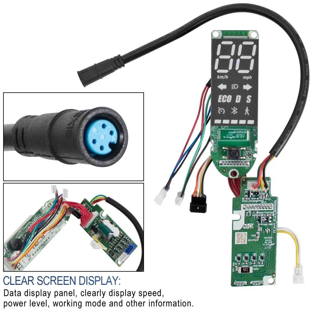 E-Scooter Original Bluetooth Dashboard Display Waterproof Replacement Electric Scooter Display Circuit Board for Ninebot F2 Pro