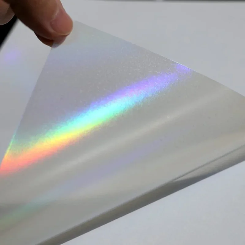 Photo Studio 80 Micron a4 Clear Transparent Holographic Sticker Vinyl Label Paper for Home Office Inkjet Printer