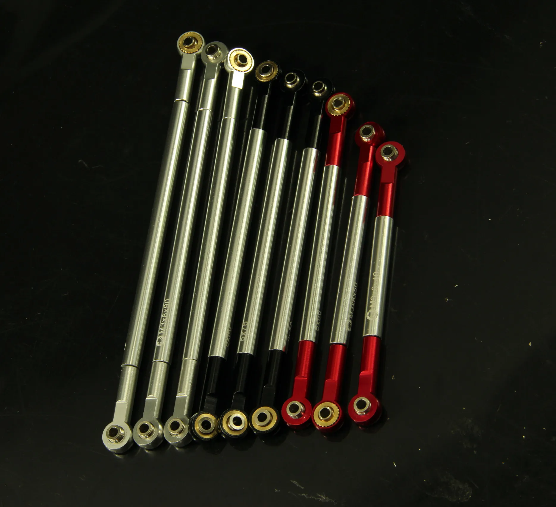 Metal Elbow Tie Rod Steering Tie Rod for Tamiya 1/14 RC Truck for SCANIA 770S R620 for Volvo FH16 for ACTROS 3363 Car