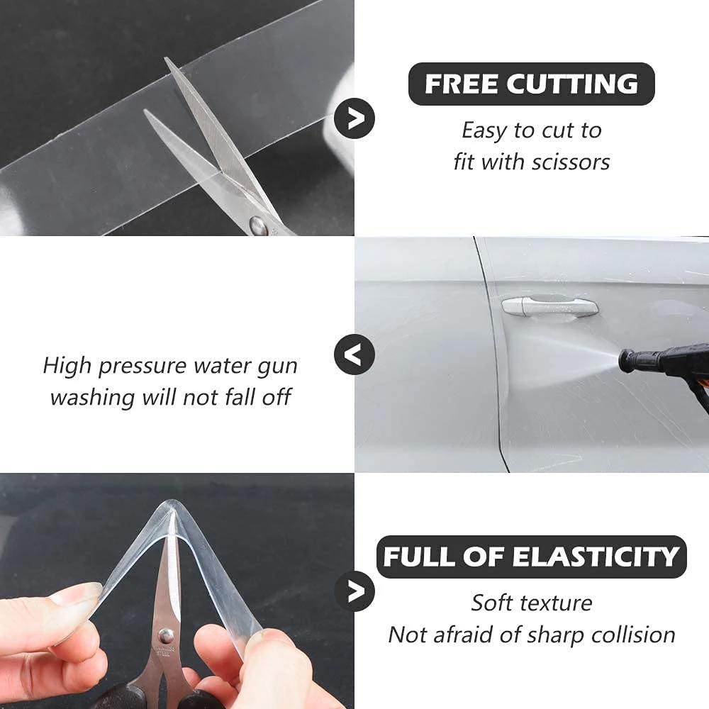 Transparent Car Door Protector Stickers Anti Scratch Nano Tape Auto Trunk Sill Scuff Protector Film Door Edge Protective