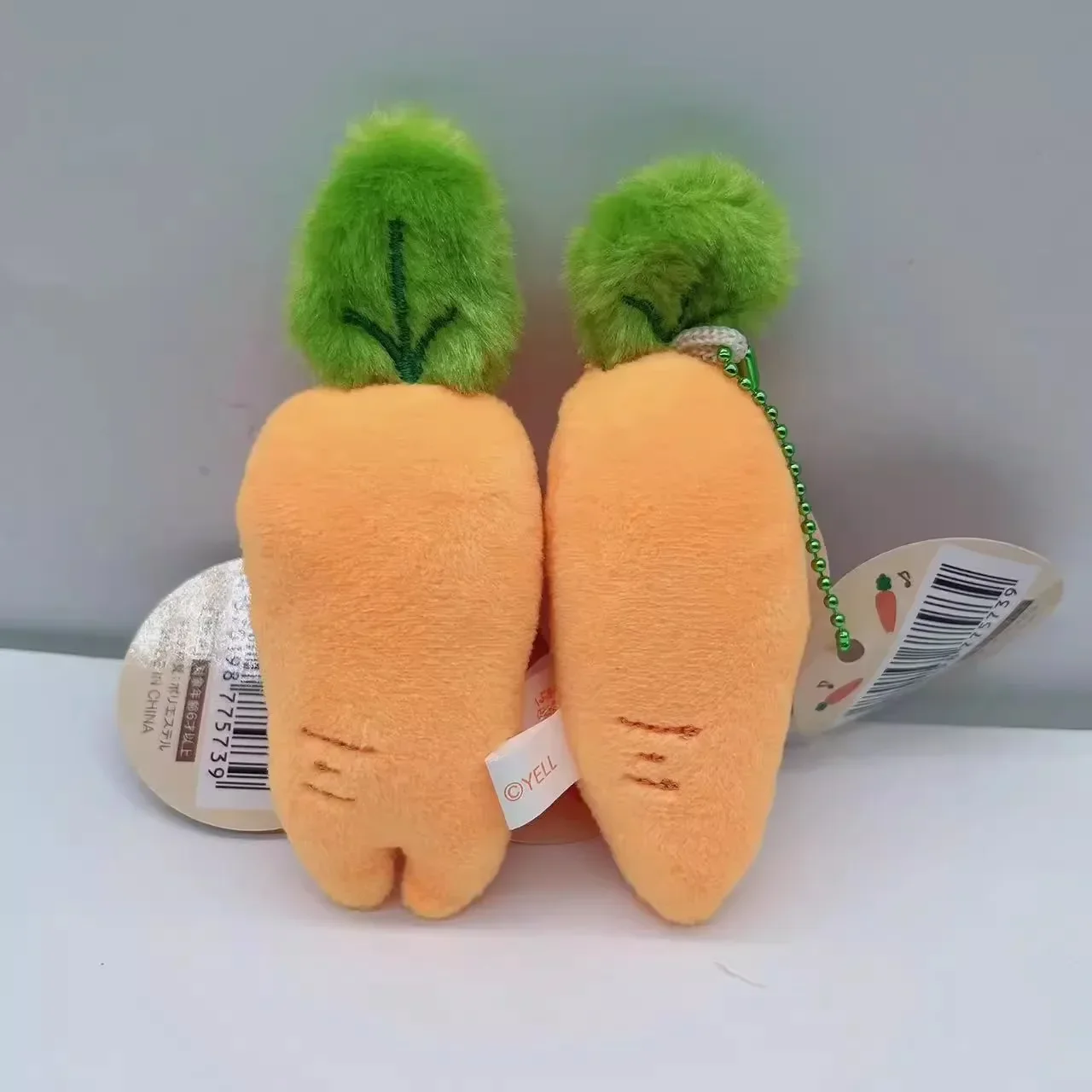 Schreeuw Knuffel Pukkyutto! Wortel Petit Mascotte Bc Squeeze En Maak Geluid Wortel 11.3Cm Stress Reliëf Speelgoed Knuffel Tas Hanger