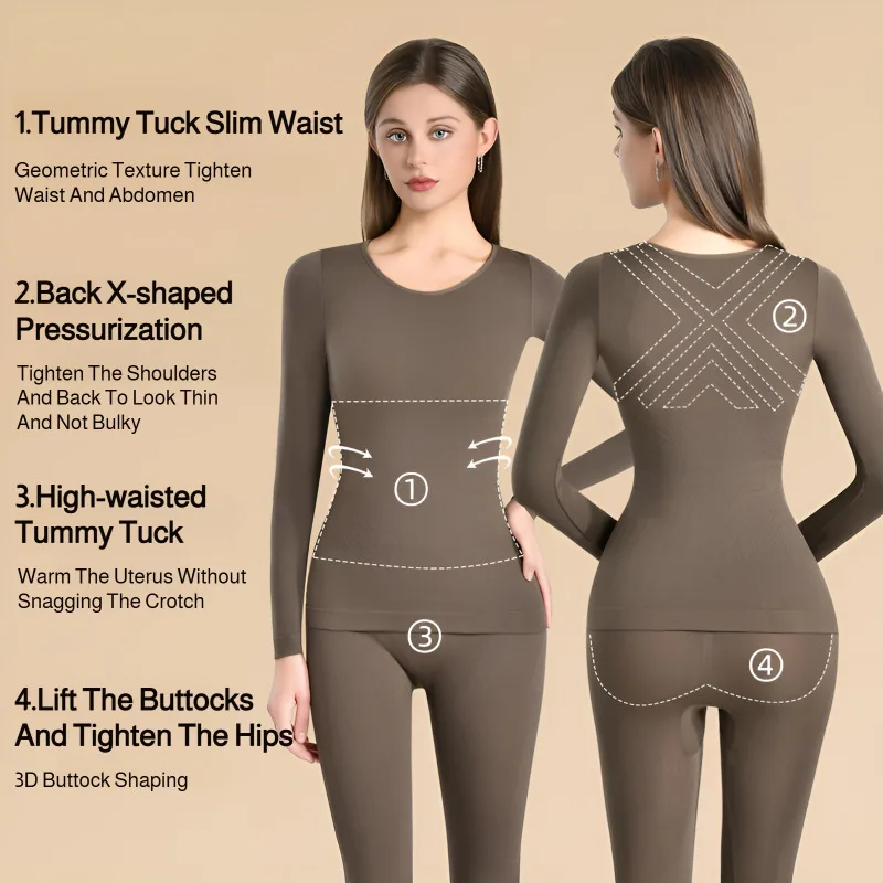 Seamless Thermal Underwear Body Bottom