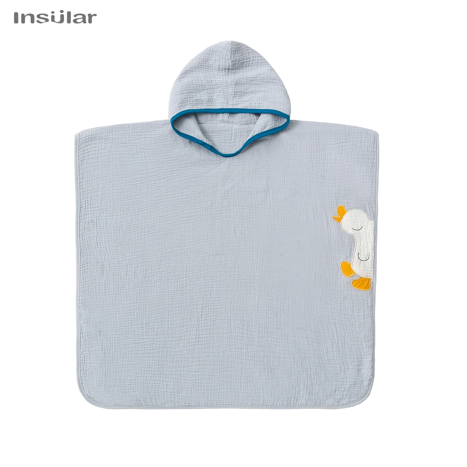 Muslin Baby Hooded Poncho Towel Children\'s Hooded Bath Towel Soft Kids Beach Bathing Stuff Infant Washcloth