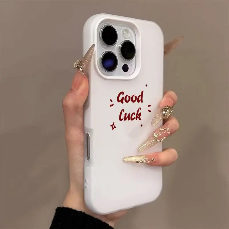 

Good Luck Blessings Design Phone Case For iPhone 17 Air 16 15 Pro Max 14 13 12 11 16E XS X XR 16 Plus Shockproof Silicone Cover