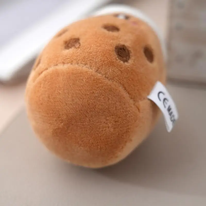 Eenheid Mooie Boba pluche pop sleutelhanger, 8 cm zacht speelgoed, perfect kinderverjaardagscadeau, rugzakversiering.