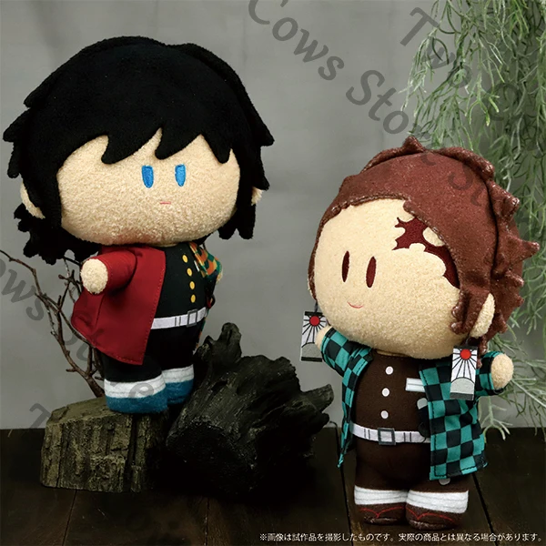 

Official Anime Demon Slayer Kamado Tanjirou Tomioka Cosplay Plush Bean-shaped Eyes Dolls Cartoon Joints Movable Maumet Toys
