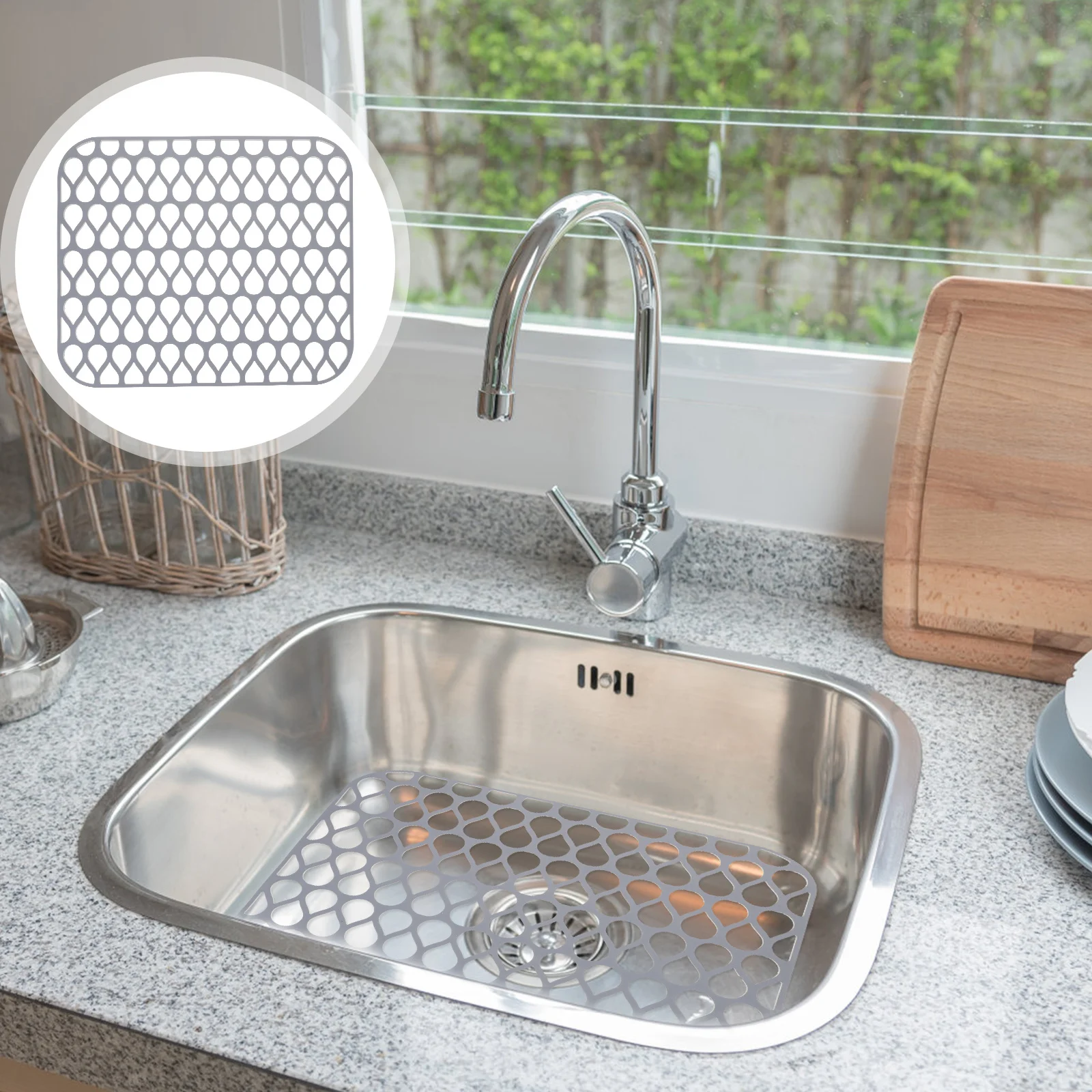 

Silicone Dish Drying Mat Heat Resistant Kitchen Sink Protector Sink Mat Draining Rack Dishwasher Safe Kitchen Matte