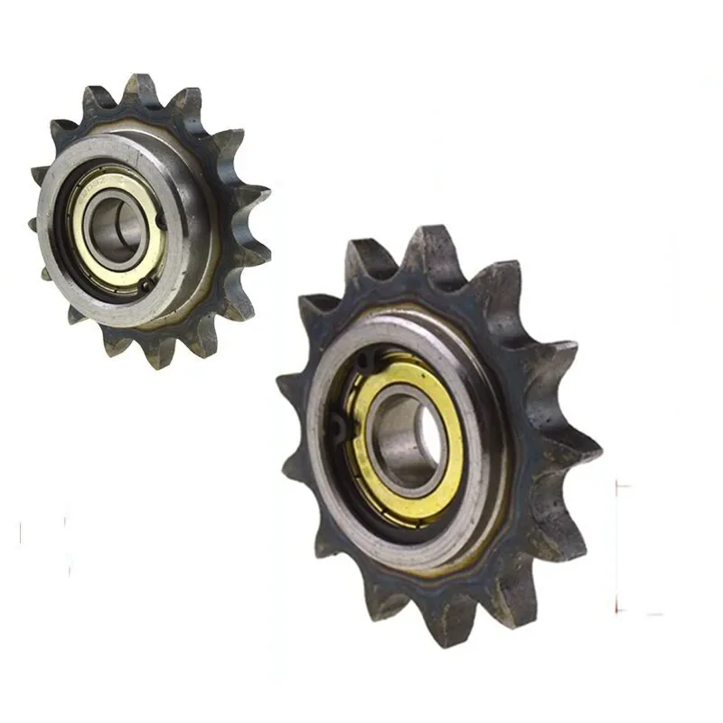 06B,16-21 Teeth,54-69mm Out Diameter,9-17mm Inner Hole,Drive Roller Chain Conveyor Chains Idler Sprocket With Bearing