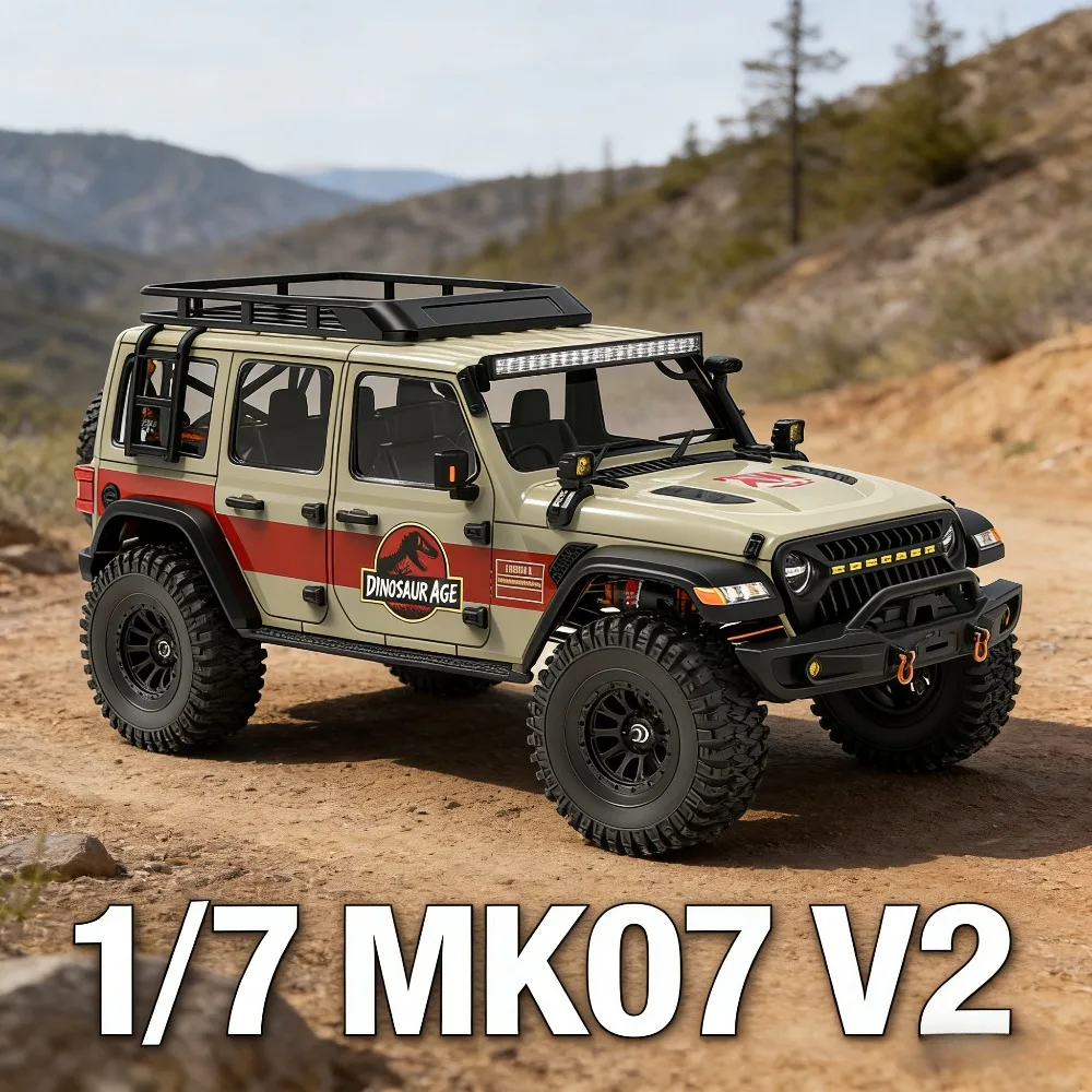 

Радиоуправляемая модель автомобиля RLAARLO Croboll MK07 V2 Brushed 1/7, электрический внедорожник-краулер 4WD RTR, игрушка для взрослых и детей