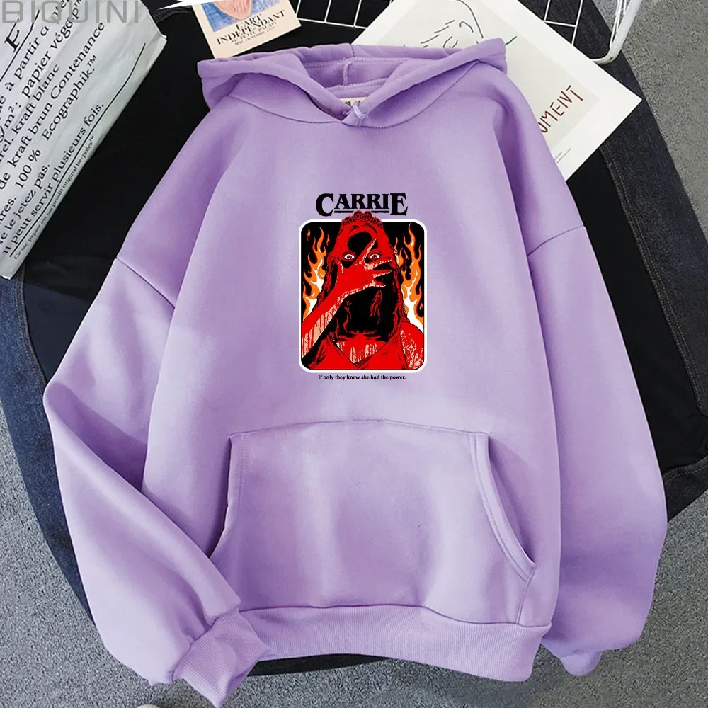 Carriee Movie StephenKing Classic Fashion Print Hoodies Funny Cartoon Comfortable Clothes Women's Men's Anime Graphic Sweatshirt