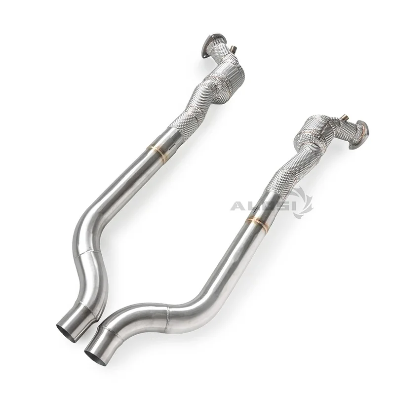 Sonicdiy 1.5mm Thick Insulated Stainless Steel Exhaust Downpipe for Dodge Charger 5.7 2008-2016