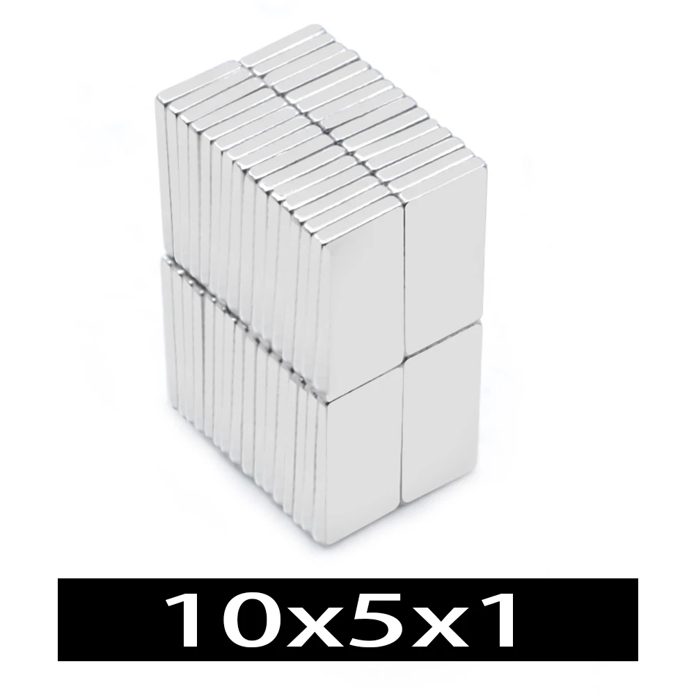 5-20000 Pcs Block 10x5x1 NdFeB Neodymium Magnet N35 Super Powerful imanes Permanent Magnetic 10mmX5mmX1mm Rectangular new magnet