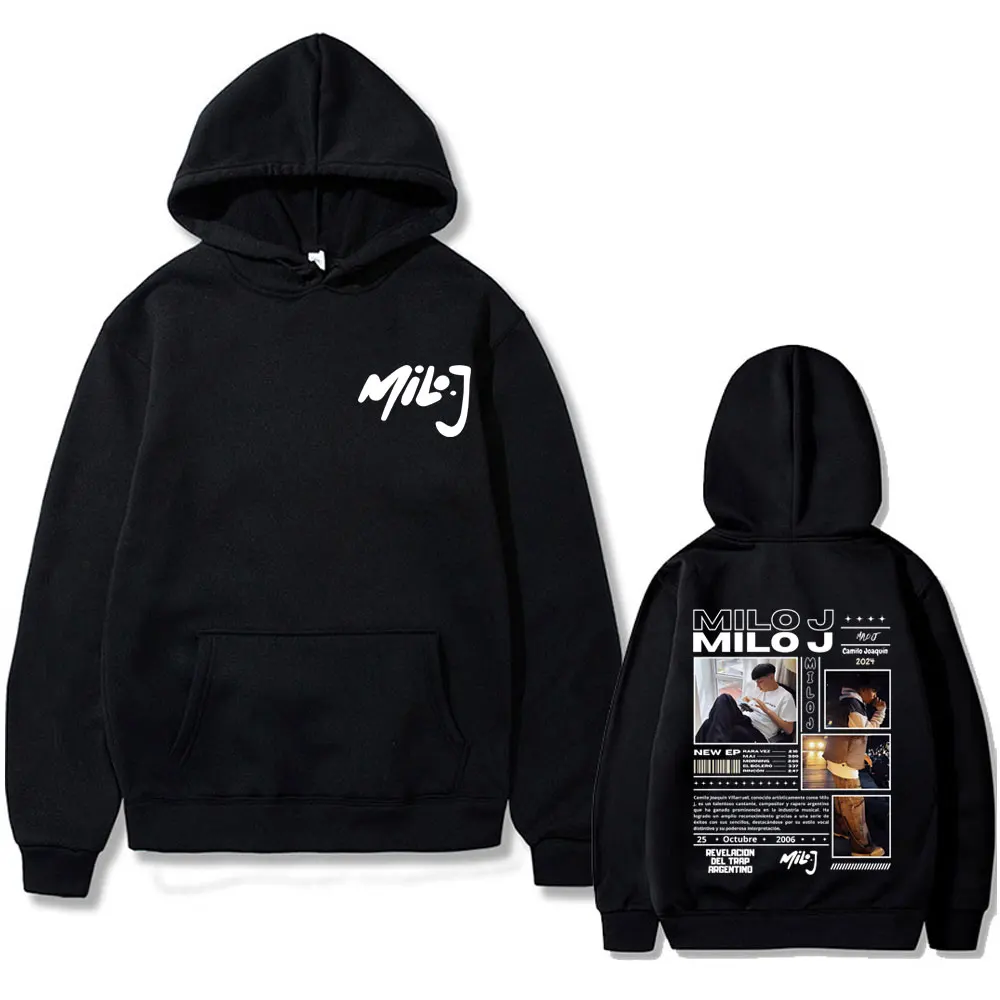 

Rapper Milo J 111 Album Double Sided Print Hoodie Male Soft Cotton Hooded Sweatshirt Men Women Hip Hop Fashion Oversized Hoodies