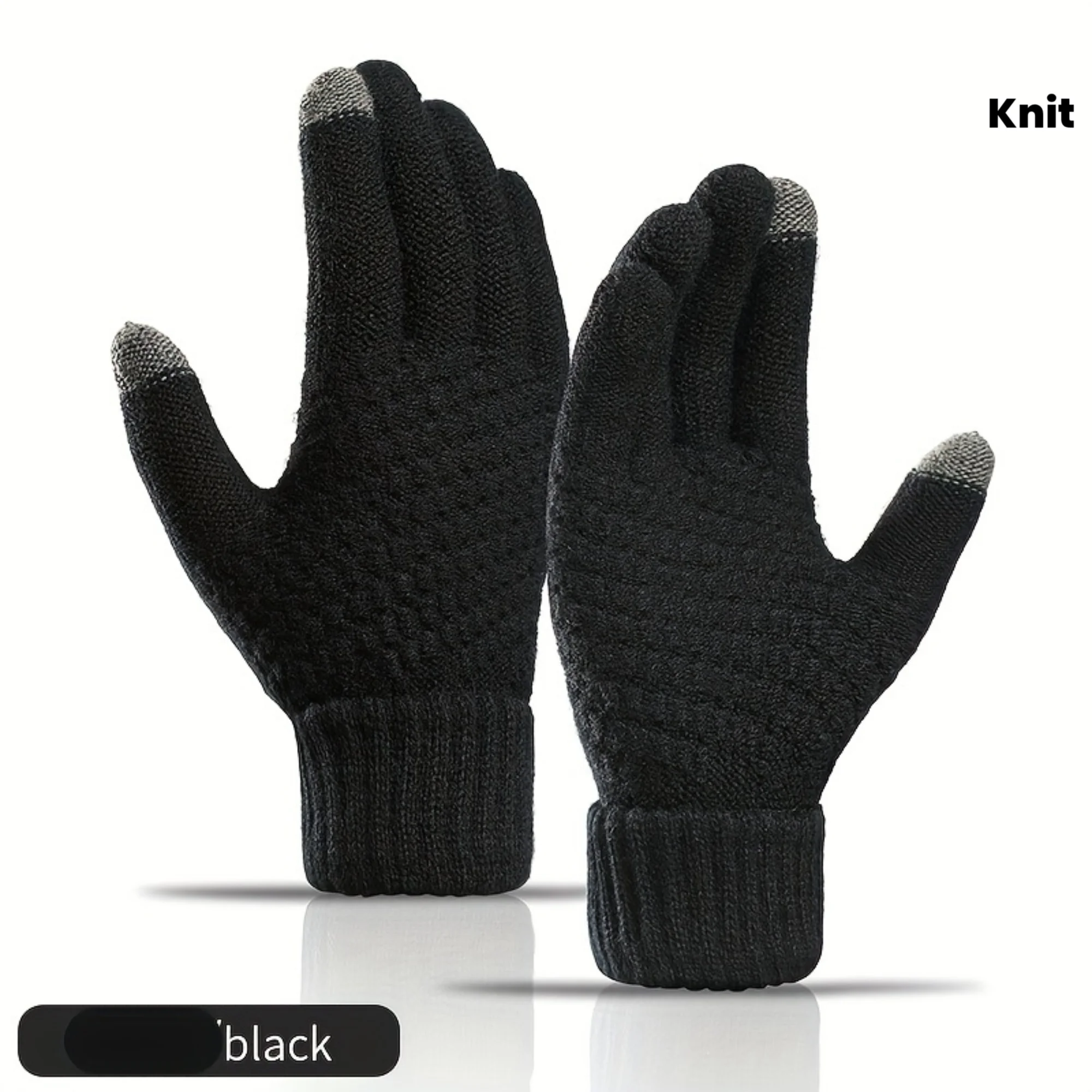

Winter Touchscreen Gloves for Men & Women - Thermal Insulated, PVC Coating, Smartphone Use. Warm Cold Weather Knit Gloves.