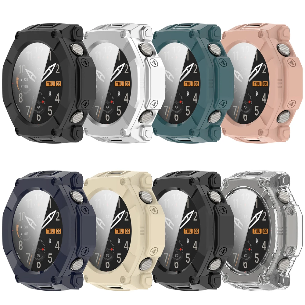 PC Case+Glass For Amazfit T-Rex Ultra 2 Screen Protector Anti-scratch Film Bumper  Protective Cover for T-Rex Ultra2 Accessories