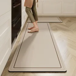 VIKAMA Kitchen diatom mud mat wabi-Sabi water absorbent oil non-slip mat home long easy to care quick dry mat