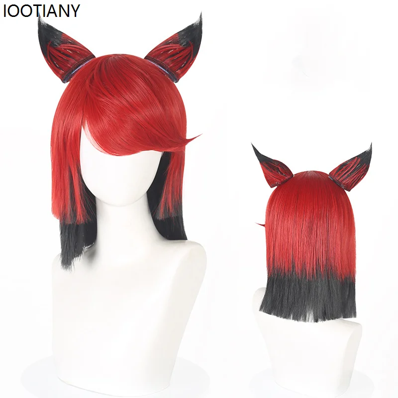 

CosplayHalloween Anime Alastor Cosplay Wig Holiday Party Broadcast Devil Fancy Dress Rose Net Synthetic Fiber Wigs Carnival Gift
