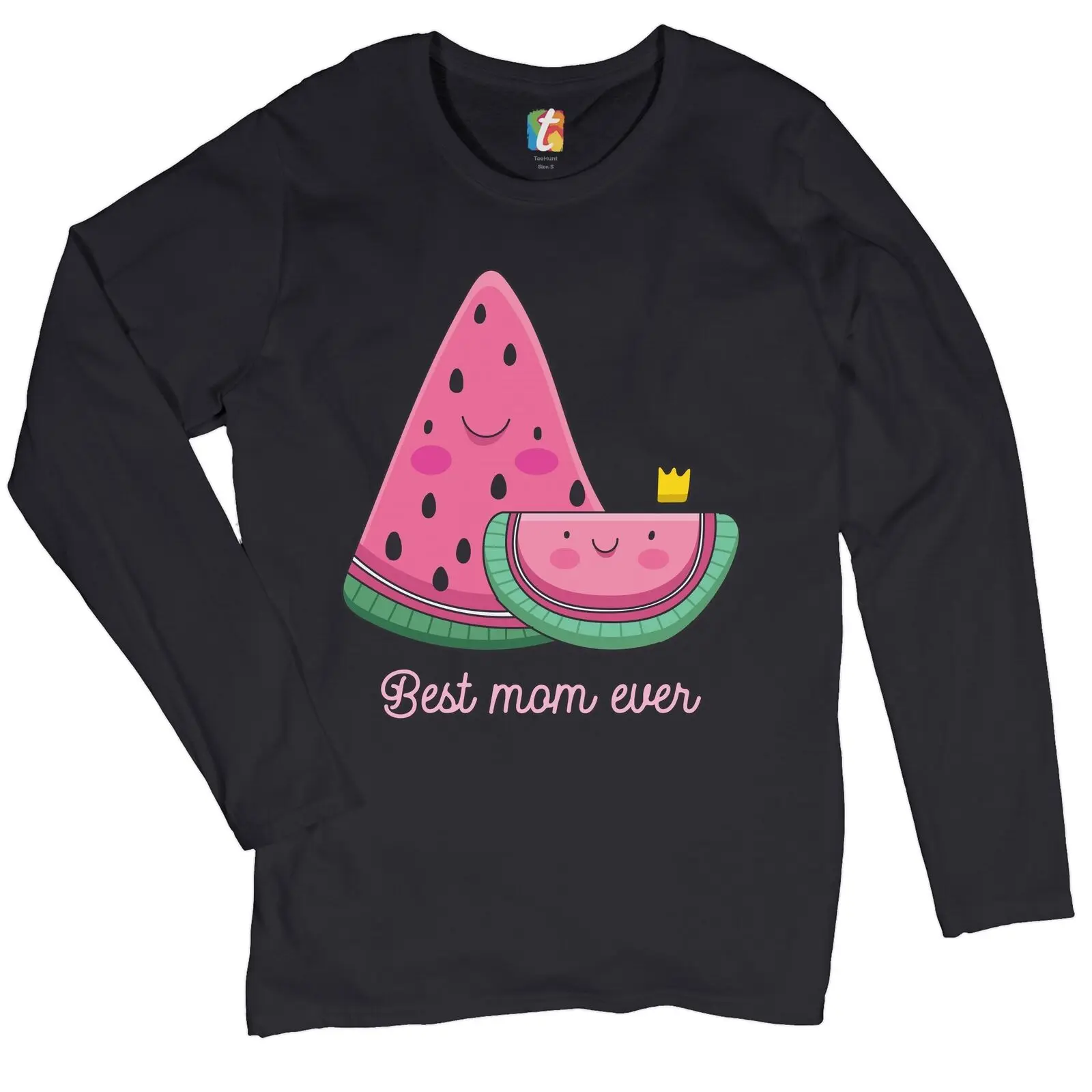 

Best Mom Ever Women's Long Sleeve T-shirt Mother's Day Cute Watermelon Mama